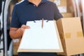 Man making a delivery Royalty Free Stock Photo