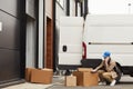 Man making delivery Royalty Free Stock Photo