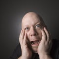 Man making facial expression. Royalty Free Stock Photo