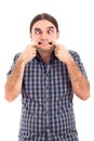 Man making funny faces Royalty Free Stock Photo