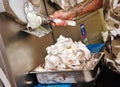 Man making handmade ice cream