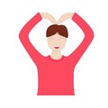 Man making a heart symbol. Isolated k-pop young boy on white background