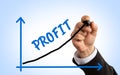 Man making profit arrow Royalty Free Stock Photo