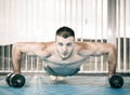Man making push-ups Royalty Free Stock Photo