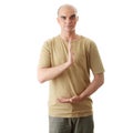 Man is making yoga Royalty Free Stock Photo
