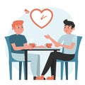 Man and man on a speed dating