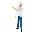 Man manager construction icon, isometric style Royalty Free Stock Photo