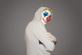 Man in the mask evil clown Royalty Free Stock Photo