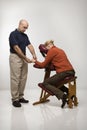 Man massaging woman. Royalty Free Stock Photo