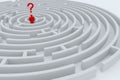 Man into maze. Royalty Free Stock Photo