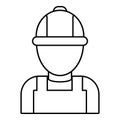 Man mechanic icon, outline style