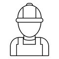 Man mechanic icon, outline style Royalty Free Stock Photo