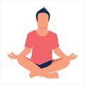 Man meditating yoga
