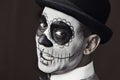 Man with a mexican calaveras makeup Royalty Free Stock Photo