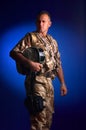Man with military uniform Royalty Free Stock Photo