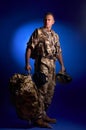 Man with military uniform Royalty Free Stock Photo