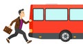 Man missing bus Royalty Free Stock Photo