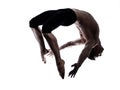 Man modern ballet dancer dancing gymnastic acrobat