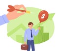 Man without money vector concept