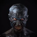 Man in monster makeup Royalty Free Stock Photo