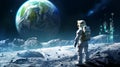 Man on the moon, Space exploration sci-fi