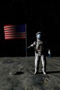 Man on the Moon (USA Flag) Royalty Free Stock Photo