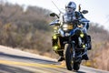 Man on a motorcycle wearing a helmet during the Cedar Hill Race Festival