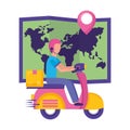man fast delivery Royalty Free Stock Photo