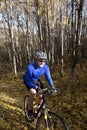 Man mountain biking Royalty Free Stock Photo