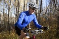 Man mountain biking Royalty Free Stock Photo