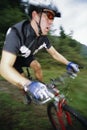 Man mountain biking Royalty Free Stock Photo