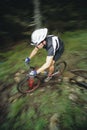 Man mountain biking Royalty Free Stock Photo