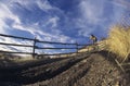 Man Mountain Biking Along Country Path Royalty Free Stock Photo