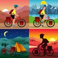 Man mountain biking Royalty Free Stock Photo