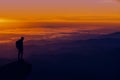 Man at mountain top