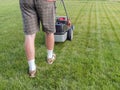 Man mowing grass Royalty Free Stock Photo