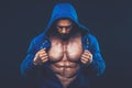 Man with muscular torso. Strong Athletic Men Fitness Model Royalty Free Stock Photo