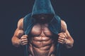 Man with muscular torso. Strong Athletic Men Fitness Model Torso Royalty Free Stock Photo