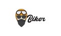 Man with mustache rider logo symbol icon vector graphic design Royalty Free Stock Photo