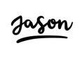 Man name Jason hand lettering