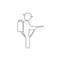 man nebulizer icon. Element of gardening for mobile concept and web apps illustration. Thin line icon for website design and devel
