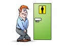 Man need a pee Royalty Free Stock Photo