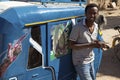 A man next to an auto rickshaw, Ethiopia