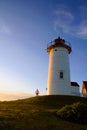 Man by the Nobska Lighthouse Royalty Free Stock Photo
