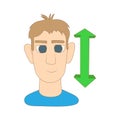 Man nod icon, cartoon style Royalty Free Stock Photo