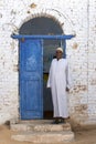 A man in the Nubian village of Garb-Sohel in the Aswan region of Egypt.