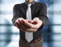 Man offer hand and holding Royalty Free Stock Photo