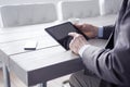 Man in the office using tablet pc Royalty Free Stock Photo