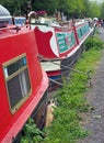 a man on the old barges at the narrow boats club gathering held on the may bank holiday on the rochdale canal at hebden bridge in Royalty Free Stock Photo