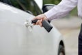 Man Opening Car Door Royalty Free Stock Photo